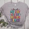 My Cat Ate My Lesson Plans Teacher Cat Humor Women's Heather T-Shirt Athletic Heather