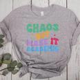 Chaos But Make It Academic Teacher Back To School Women's Heather T-Shirt Athletic Heather Chaos But Make It Academic Teacher Back To School Women's Heather T-Shirt Athletic Heather