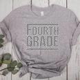 Checkered Fourth Grade Teacher Team Crew Back To School Women's Heather T-Shirt Athletic Heather