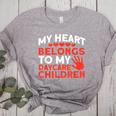 Childcare My Heart Belongs To Children Daycare Teacher Men Women Women's Heather T-Shirt Athletic Heather
