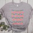 Christmas Alphabet Candy Cane Teachers Students Candy Cane For Men Women Kids Women's Heather T-Shirt Athletic Heather