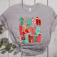 Christmas Coquette Bow Teacher Teach Love Inspire Women's Heather T-Shirt Athletic Heather Christmas Coquette Bow Teacher Teach Love Inspire Women's Heather T-Shirt Athletic Heather