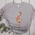 Christmas Musical Note Music Lover Teacher Sing Carols Jesus Women's Heather T-Shirt Athletic Heather