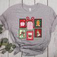 Christmas Teacher Stamps Women's Heather T-Shirt Athletic Heather