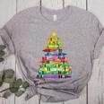 Christmas Tree Made Of Crayons School Teacher Life Student Women's Heather T-Shirt Athletic Heather Christmas Tree Made Of Crayons School Teacher Life Student Women's Heather T-Shirt Athletic Heather