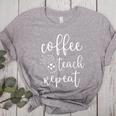 Coffee Teach Repeat Cute Costume Teacher Coffee Lover Women's Heather T-Shirt Athletic Heather Coffee Teach Repeat Cute Costume Teacher Coffee Lover Women's Heather T-Shirt Athletic Heather