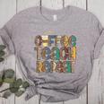 Coffee Teach Repeat Leopard Print Back To School Teachers Women's Heather T-Shirt Athletic Heather