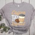 Coffee Teach Repeat Teacher Women's Heather T-Shirt Athletic Heather Coffee Teach Repeat Teacher Women's Heather T-Shirt Athletic Heather