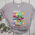 Color The World With Kindness Teacher Back To School Women's Heather T-Shirt Athletic Heather