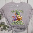 All The Cool Dragons Are Reading Dragon Teacher Women's Heather T-Shirt Athletic Heather All The Cool Dragons Are Reading Dragon Teacher Women's Heather T-Shirt Athletic Heather