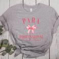 Coquette Bow Paraprofessional School Para Squad Teacher Aide Women's Heather T-Shirt Athletic Heather
