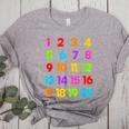 Counting 1-10 Learn To Count Number School Kids Teacher Women's Heather T-Shirt Athletic Heather