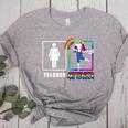 Cute Art Teacher Magical Dabbing Unicorn Artist Women's Heather T-Shirt Athletic Heather