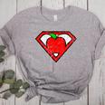 Cute Distressed Super Teacher Superhero Apple Shirt Women's Heather T-Shirt Athletic Heather Cute Distressed Super Teacher Superhero Apple Shirt Women's Heather T-Shirt Athletic Heather