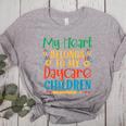 Daycare Children Childcare Provider Teacher PreK Nursery Women's Heather T-Shirt Athletic Heather