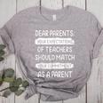 Dear Parents Your Expectations Of Teachers Should Match Men Women Women's Heather T-Shirt Athletic Heather Dear Parents Your Expectations Of Teachers Should Match Men Women Women's Heather T-Shirt Athletic Heather