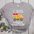 I Dig Kindergarten Student Teacher Construction First Day Women's Heather T-Shirt Athletic Heather