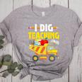 I Dig Teaching Dump Truck Construction Back School Teacher Women's Heather T-Shirt Athletic Heather I Dig Teaching Dump Truck Construction Back School Teacher Women's Heather T-Shirt Athletic Heather