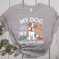 My Dog Ate My Lesson Plan Teacher Back To School Women's Heather T-Shirt Athletic Heather