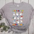 What Are We Doing Today Ghost PE Teacher Team Halloween Women's Heather T-Shirt Athletic Heather
