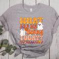 What Are We Doing Today Halloween PE Spooky Teacher Women's Heather T-Shirt Athletic Heather