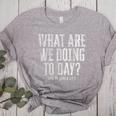 What Are We Doing Today PE Teacher Life Funny Men Women Kids Women's Heather T-Shirt Athletic Heather