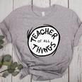 Dr Seuss Teacher Of All Things Red Emblem Women's Heather T-Shirt Athletic Heather