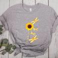 Dragonfly Sunflower Teacher Growth Mindset Choose To Shine Women's Heather T-Shirt Athletic Heather