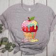 Dripping Apple Ice Cream Cone Cute Teacher Appreciation Women's Heather T-Shirt Athletic Heather Dripping Apple Ice Cream Cone Cute Teacher Appreciation Women's Heather T-Shirt Athletic Heather