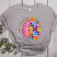 Dyslexia Different Perspective Reading Brain Floral Teacher Women's Heather T-Shirt Athletic Heather Dyslexia Different Perspective Reading Brain Floral Teacher Women's Heather T-Shirt Athletic Heather