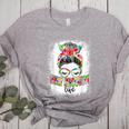 Early Head Start Life Messy Bun Back To School Teacher Women Women's Heather T-Shirt Athletic Heather
