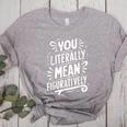 English Teacher Grammar Police Language Nerd You Literally Mean Figuratively V-Neck Modern Short Sleeve Small Women's Heather T-Shirt Athletic Heather English Teacher Grammar Police Language Nerd You Literally Mean Figuratively V-Neck Modern Short Sleeve Small Women's Heather T-Shirt Athletic Heather