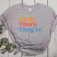 English Teacher Their There Theyre Grammar Men Women Women's Heather T-Shirt Athletic Heather