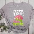 English Teachers Love Brains Zombie Teacher School Halloween Women's Heather T-Shirt Athletic Heather