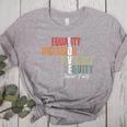 Equality Inclusion Diversity Equity Love Never Fails Teacher Women's Heather T-Shirt Athletic Heather Equality Inclusion Diversity Equity Love Never Fails Teacher Women's Heather T-Shirt Athletic Heather