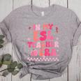 In My Esl Teacher Era Back To School ESL Teacher Groovy Women's Heather T-Shirt Athletic Heather