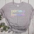 Everything Is Figureoutable Teacher Motivational - -Adults Small Short Sleeve Crew Collar Modern Fun Vacation Cotton Polyester Machine Wash Women's Heather T-Shirt Athletic Heather