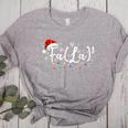 FA LA8 Christmas Santa Fa La Math Teacher Student Women's Heather T-Shirt Athletic Heather FA LA8 Christmas Santa Fa La Math Teacher Student Women's Heather T-Shirt Athletic Heather