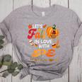 Lets Fall In Love With PE Teacher Thanksgiving Women's Heather T-Shirt Athletic Heather
