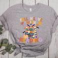 Fall In Love With Reading Halloween Stack Of Book Teacher Women's Heather T-Shirt Athletic Heather