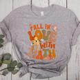 Fall In Love With Science Math Teacher Fall Thanksgiving Women's Heather T-Shirt Athletic Heather