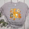 Fall Teacher Pumpkin Coquette Bow Autumn Classroom Women's Heather T-Shirt Athletic Heather