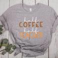 First Day Back To School Half Coffee Half Teacher Women Women's Heather T-Shirt Athletic Heather