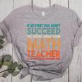 If At First You Don't Succeed Try Doing Math Teacher Women's Heather T-Shirt Athletic Heather If At First You Don't Succeed Try Doing Math Teacher Women's Heather T-Shirt Athletic Heather