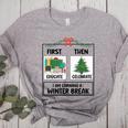 First Educate Then Celebrate Christmas Teacher Winter Break Women's Heather T-Shirt Athletic Heather First Educate Then Celebrate Christmas Teacher Winter Break Women's Heather T-Shirt Athletic Heather