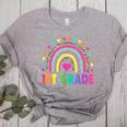 First Grade Rainbow Girls Boys Teacher Team 1st Grade Squad Women's Heather T-Shirt Athletic Heather