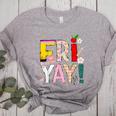 Fri-Yay Happy Friday Lovers Teacher Weekend Women Women's Heather T-Shirt Athletic Heather