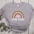 Future Teacher Kids Youth Girls Leopard Rainbow Women Women's Heather T-Shirt Athletic Heather Future Teacher Kids Youth Girls Leopard Rainbow Women Women's Heather T-Shirt Athletic Heather