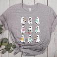 Ghost Reading Books Spooky Librarian Teacher Women Women's Heather T-Shirt Athletic Heather