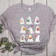 Ghost Reading Teacher Halloween Costume Librarian Book Lover Women's Heather T-Shirt Athletic Heather